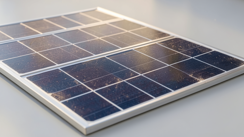 silicium photovoltaïque cellules solaires bleues disposées sur un panneau solaire moderne