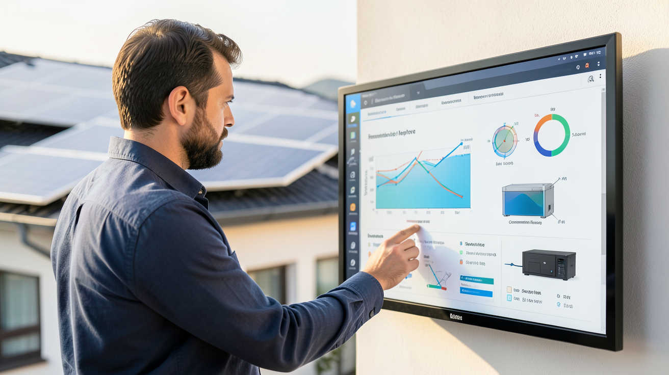 simulateur autoconsommation photovoltaïque montrant un tableau de bord énergétique pour optimiser l'autoconsommation