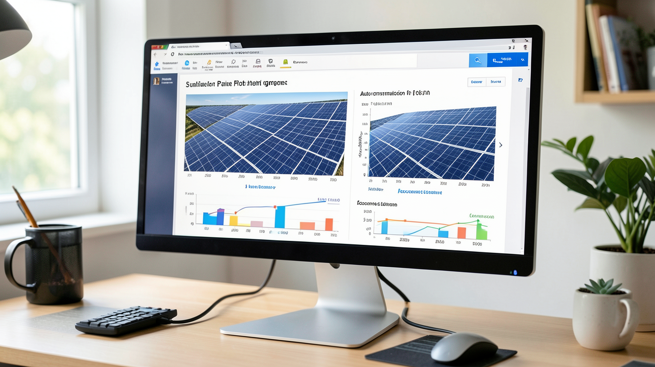 simulateur panneau photovoltaique affichant les résultats d'interprétation : production, autoconsommation et économies