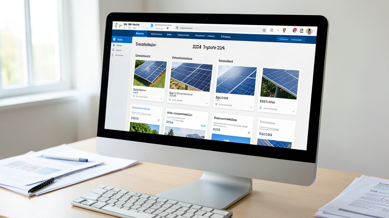 simulateur photovoltaïque d'autoconsommation affichant un comparatif 2024 de 5 outils