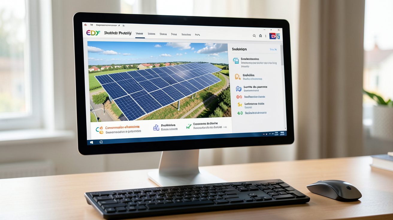 simulateur photovoltaïque EDF affichant les 5 critères clés pour une simulation précise