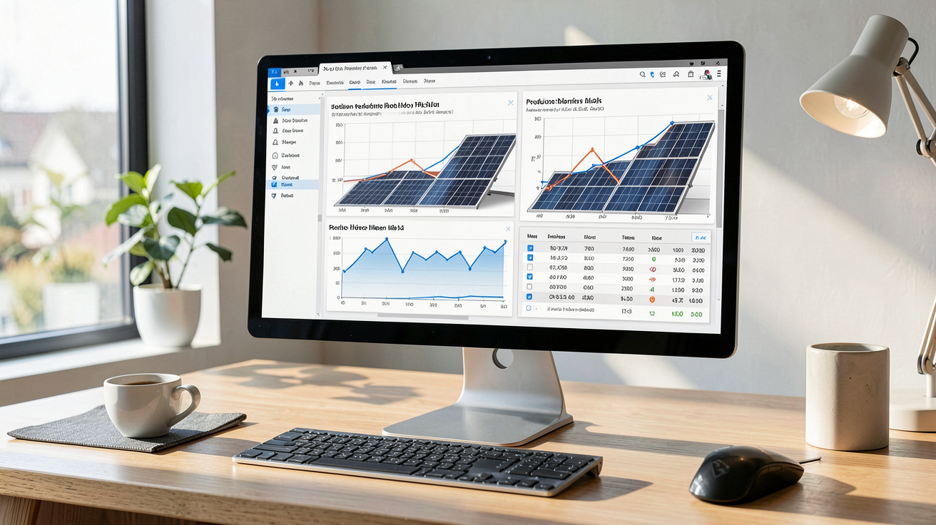 simulateur production photovoltaïque affichant une étude de cas pour une maison en Île-de-France