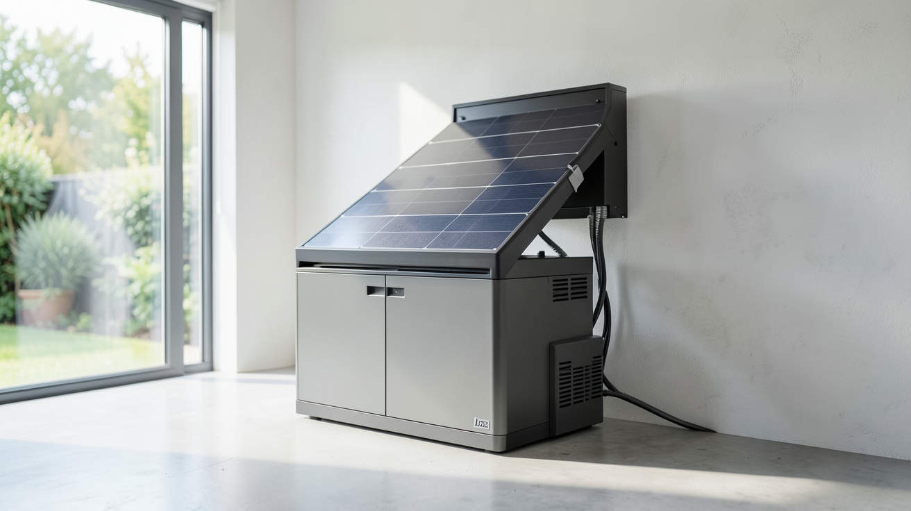 solaire batterie de stockage installée dans un intérieur domestique moderne