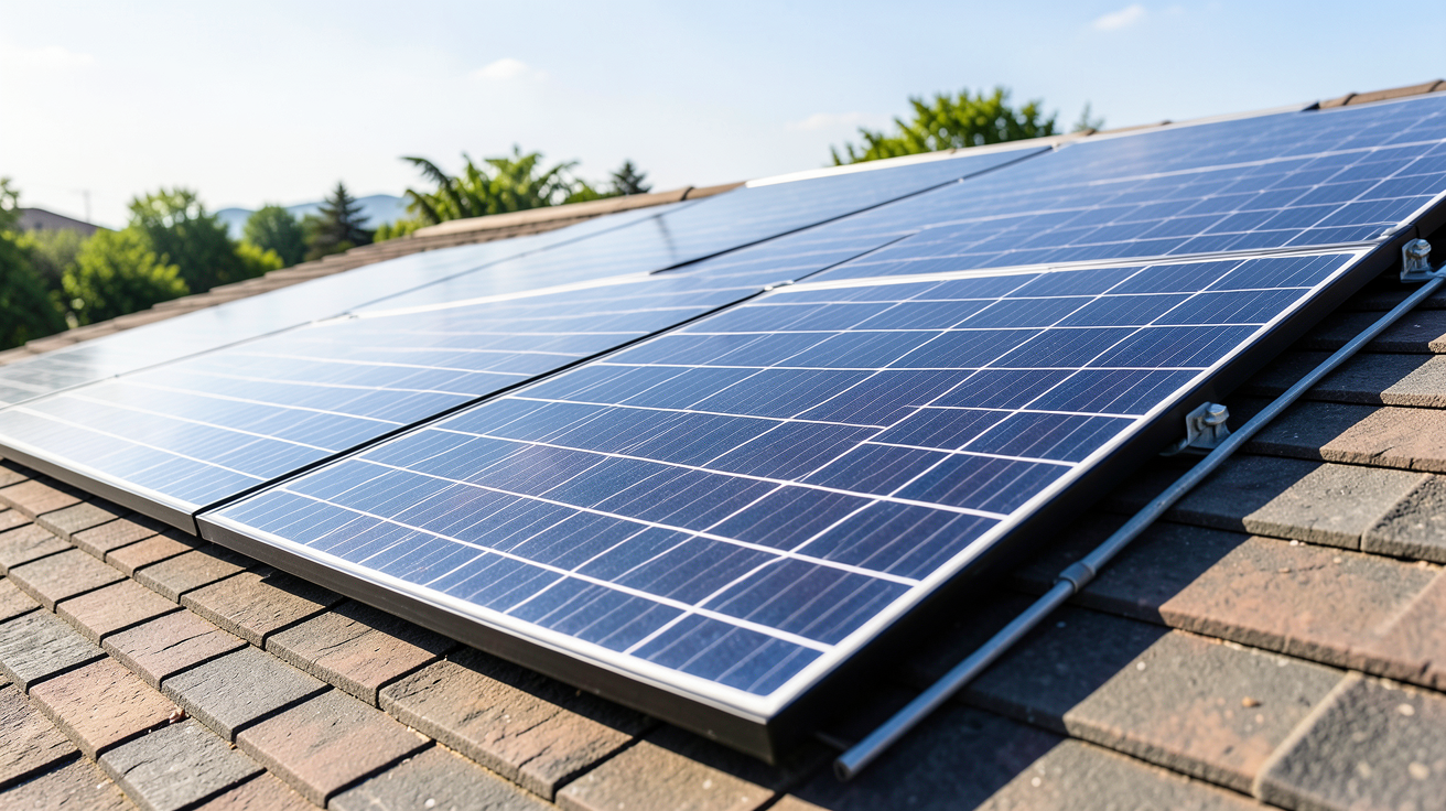 solaire panneau photovoltaique montrant différents critères de choix : efficacité, puissance, garantie