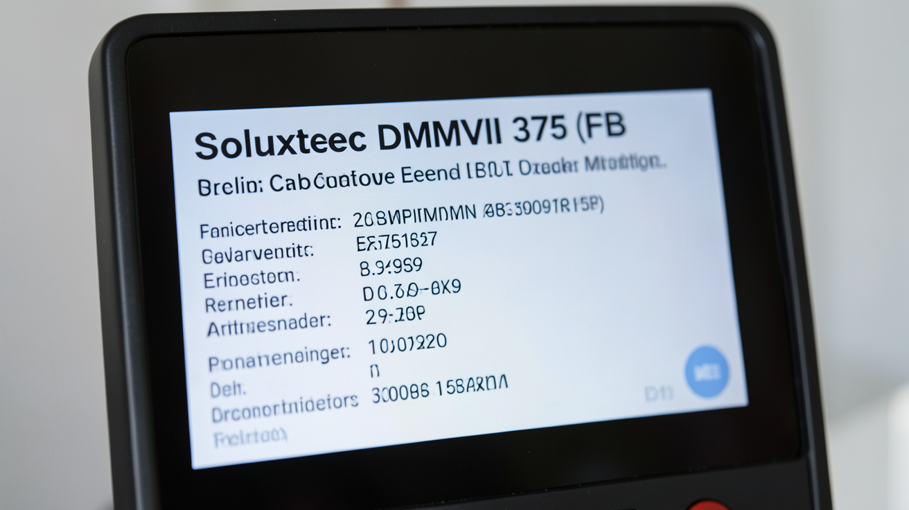 soluxtec 375 prix caractéristiques techniques écran numérique Soluxtec DMMVI 375