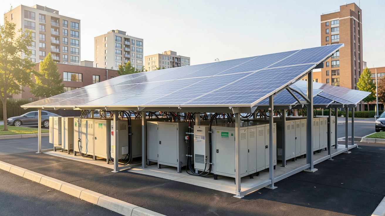 stockage énergie photovoltaïque innovant 2024 avec batteries haute capacité et panneaux solaires