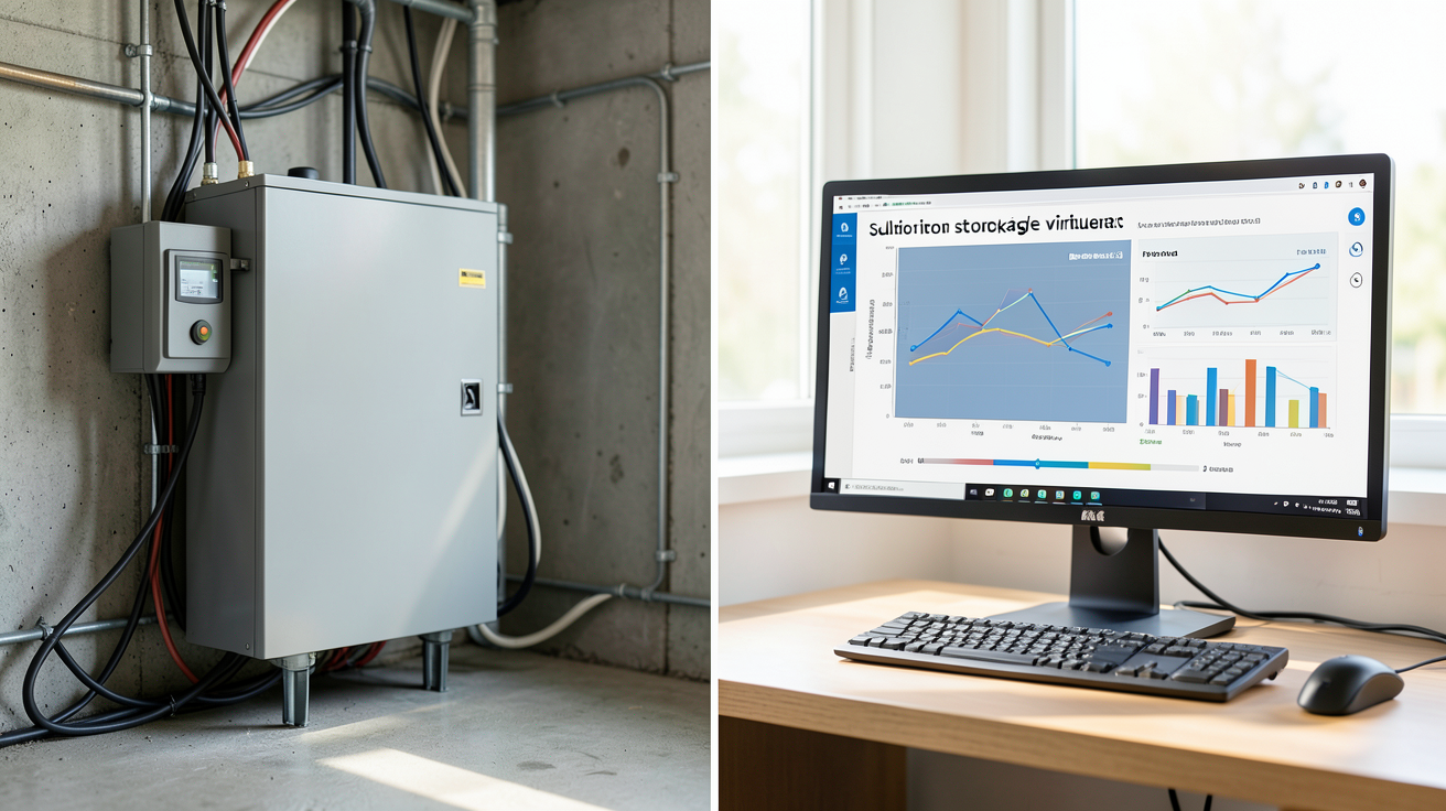 stockage énergie photovoltaïque comparant solutions batteries physiques et virtuelles