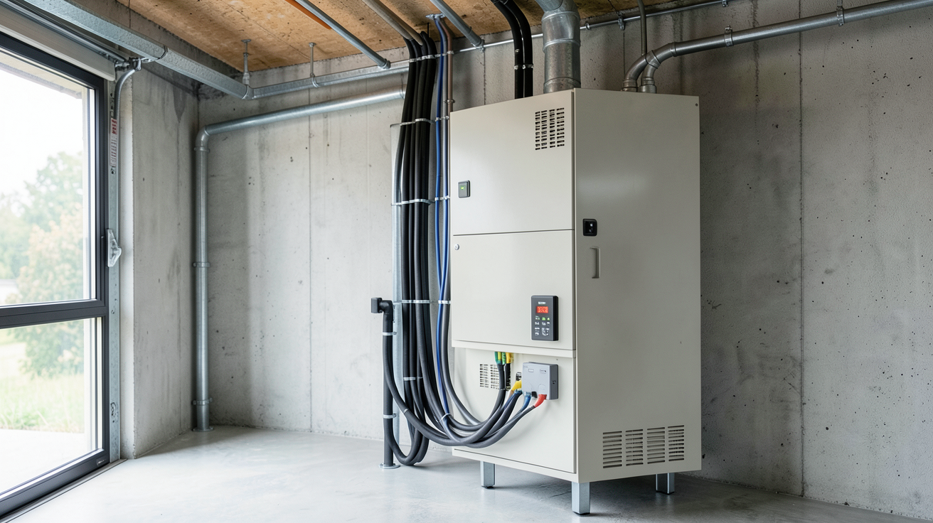 stockage énergie solaire batterie installation dans une maison moderne