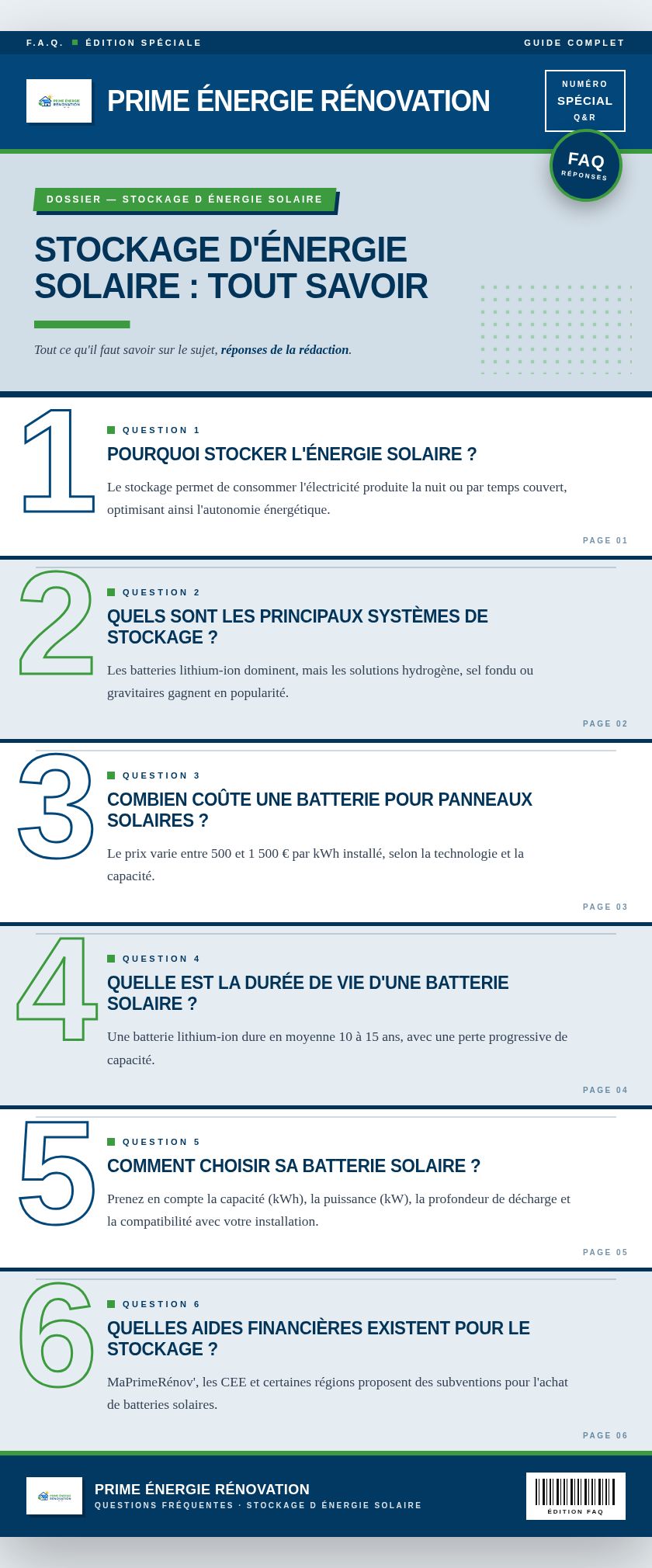 Infographie : Stockage d'énergie solaire : tout savoir