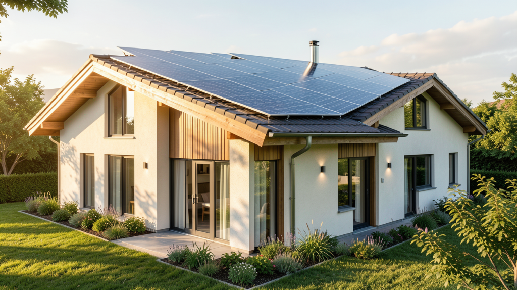 sunology ou beem : installation de panneaux solaires sur une maison moderne