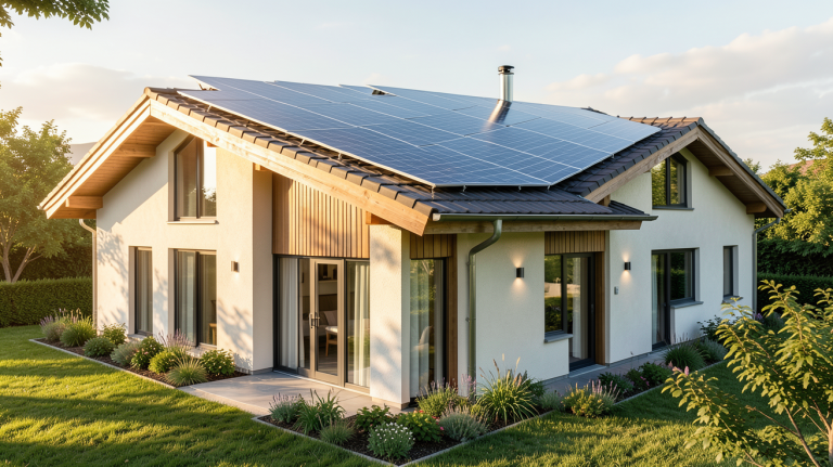 sunology ou beem : installation de panneaux solaires sur une maison moderne