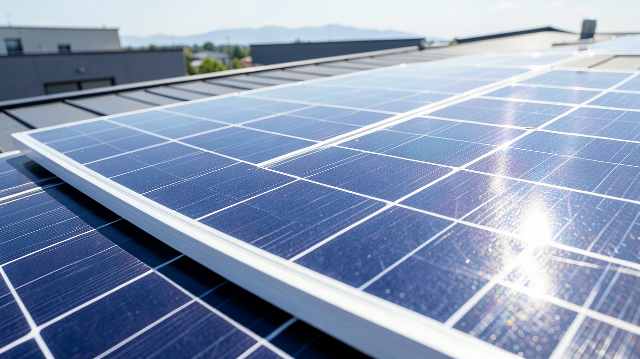 sunology play 400w un panneau solaire photovoltaïque haute performance installé sur une surface moderne