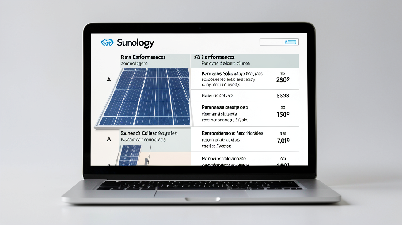 sunology prix tableau comparatif synthétique des prix et performances des panneaux solaires Sunology