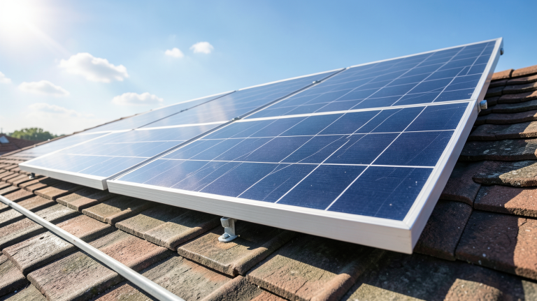 sunpower maxeon 3 400w prix montre un panneau solaire SunPower Maxeon 3 de 400 W installé à l’extérieur sous une lumière naturelle.