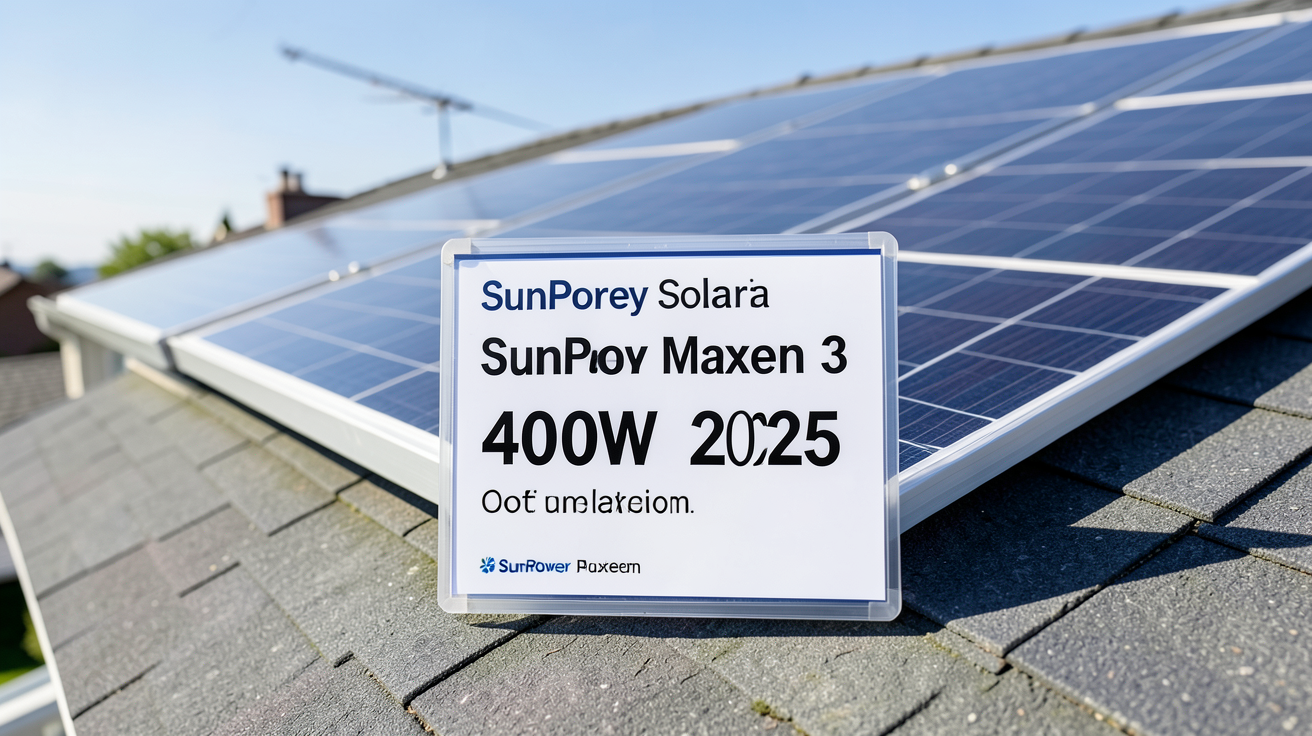 sunpower maxeon 3 400w prix affichant le coût actuel du panneau solaire en 2025