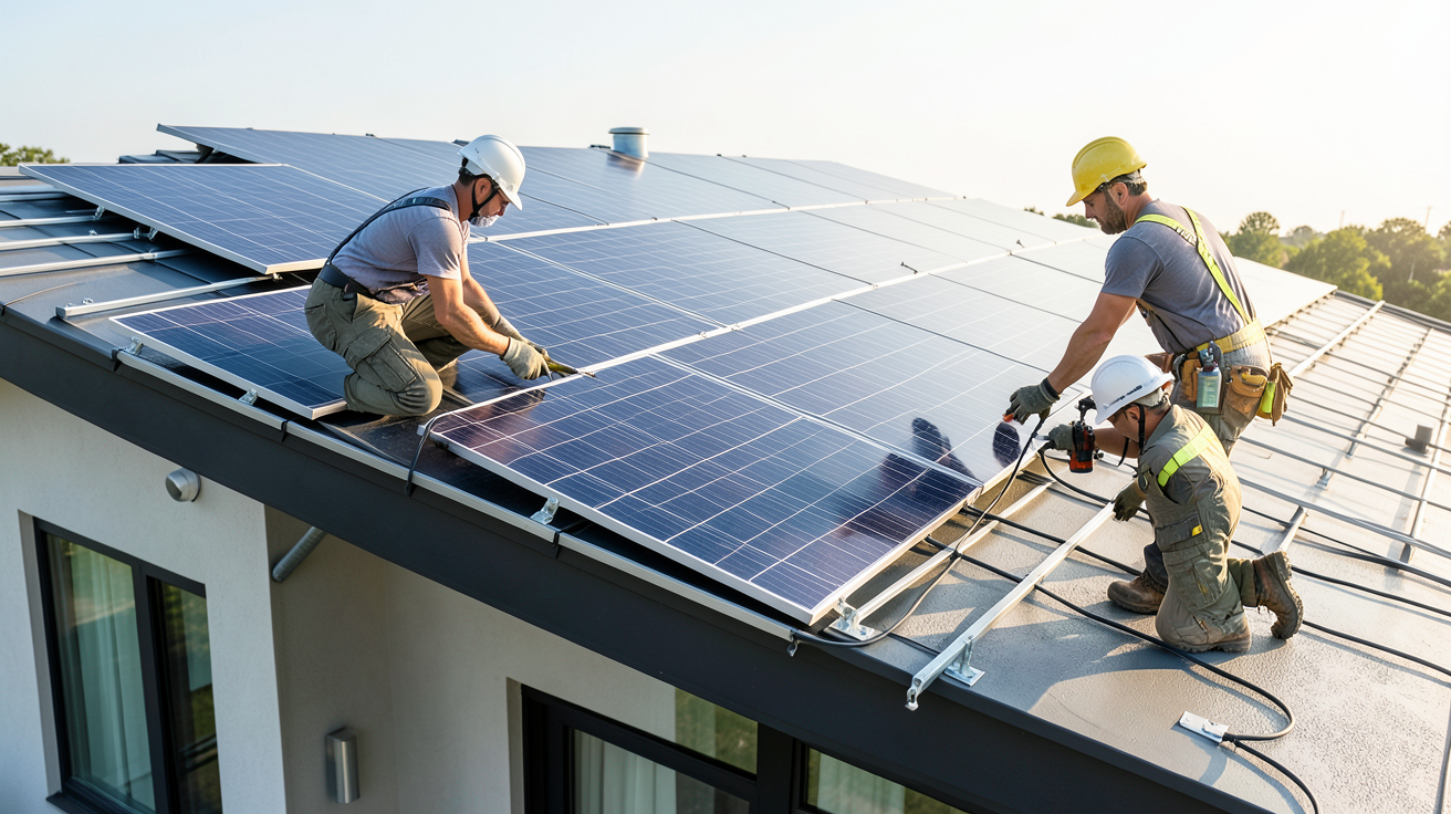 sunpower photovoltaïque : étapes d'installation et d'entretien d'un système photovoltaïque sur une maison moderne