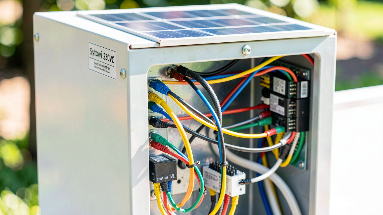 systovi 330wc système photovoltaïque affichant ses caractéristiques techniques détaillées