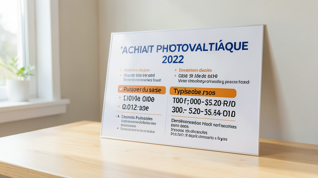 tarif d'achat photovoltaïque 2022 tableau complet par puissance et type de pose