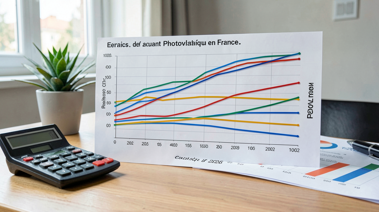 tarif achat photovoltaïque évolution graphique 2002 à 2026