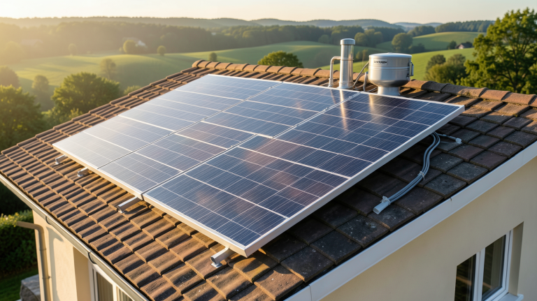 tarif chauffe eau solaire installation sur toit de maison individuelle