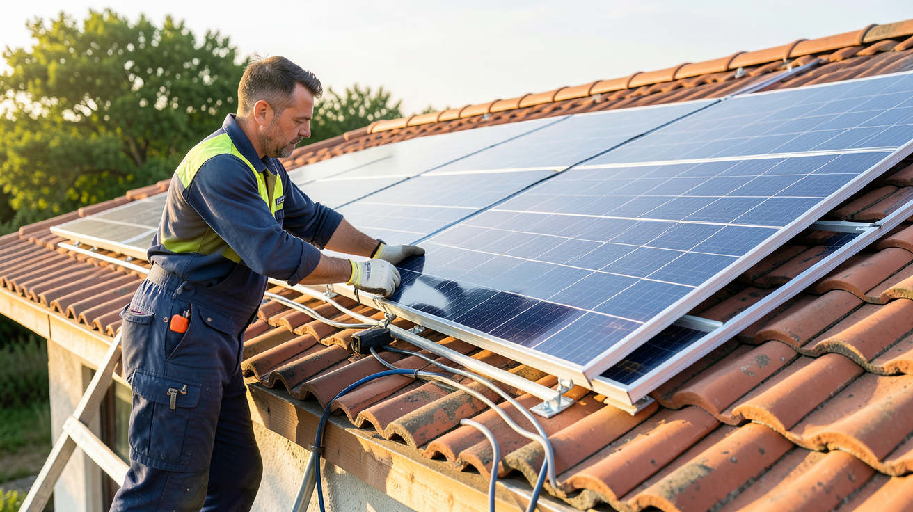 terreal photovoltaique étapes d'installation d'un toit solaire avec installateur professionnel