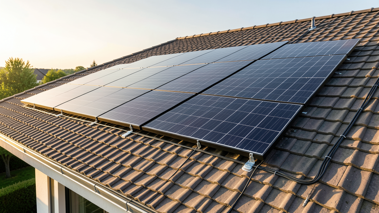 terreal solaire toit Solterre PV intégré sur une maison contemporaine