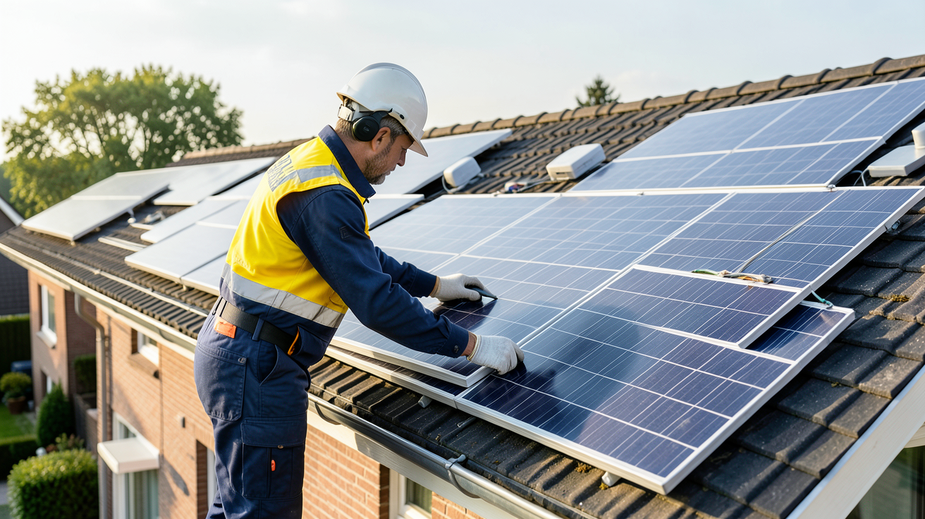 test achat photovoltaique montrant la rentabilité des panneaux solaires en 2025 avec des données par région wallonne, bruxelloise et flamande