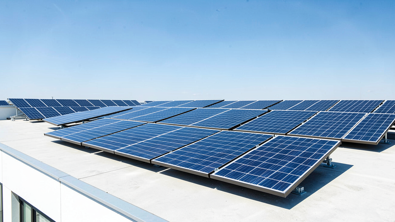total panneaux solaires : top 5 des marques en 2024 (SunPower, LG, Panasonic) exposés sur un toit moderne
