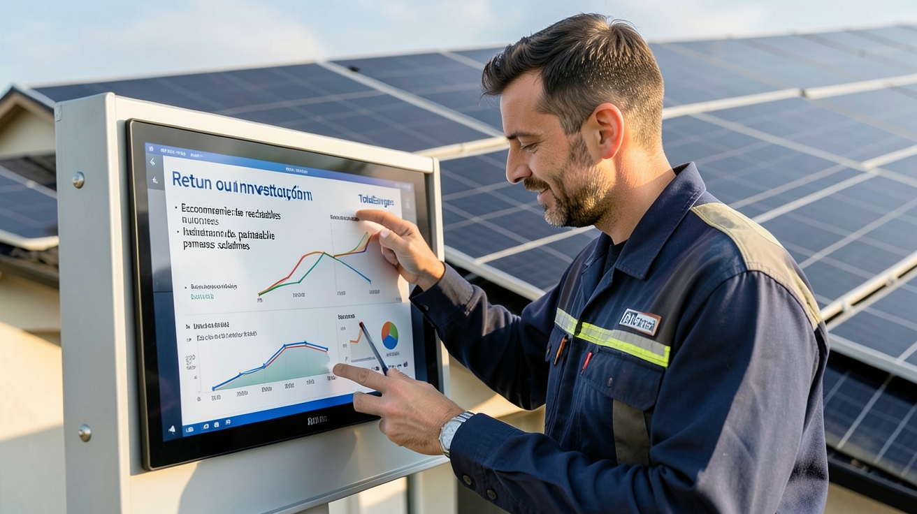 totalenergies panneaux solaires calcul retour sur investissement économies réalisables par un professionnel