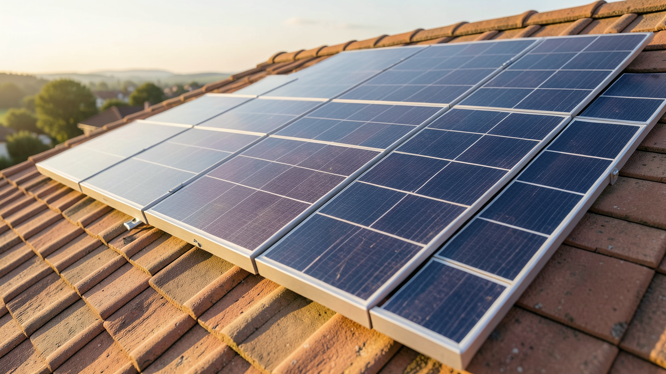 tuile photovoltaïque Saint-Gobain de la gamme Solar installée sur un toit