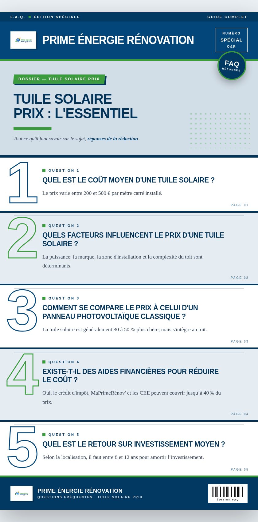 Infographie : Tuile solaire prix : l'essentiel