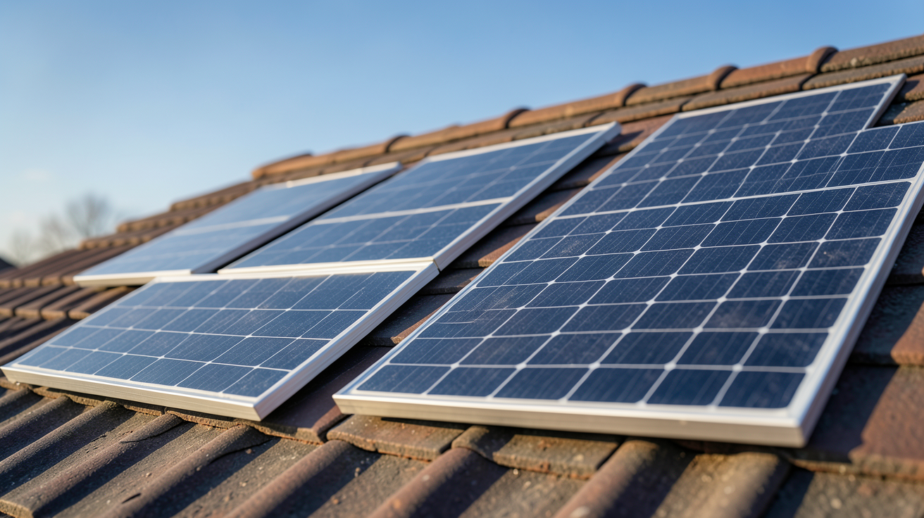 tuiles photovoltaïques représentant les quatre types disponibles en France en 2026