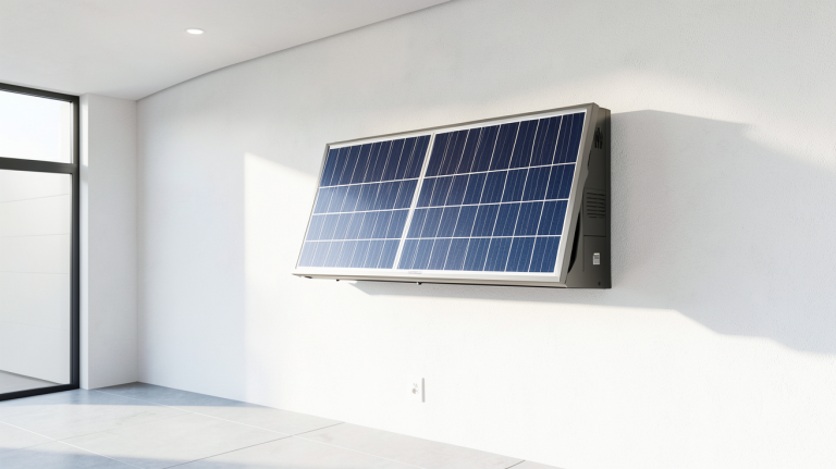 type de batterie solaire moderne installé dans une maison contemporaine pour le stockage d'énergie