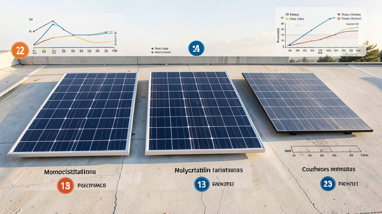 type de panneau solaire photovoltaique comparatif des performances, coûts et durabilité