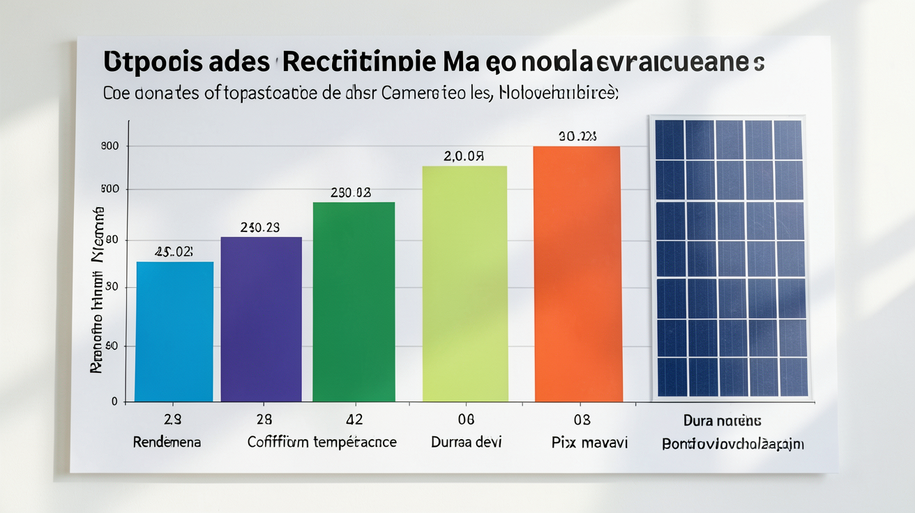type de panneaux photovoltaique tableau comparatif des performances rendement coefficient de température durée de vie prix moyen