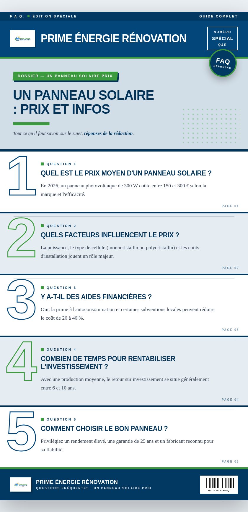 Infographie : Un panneau solaire : prix et infos
