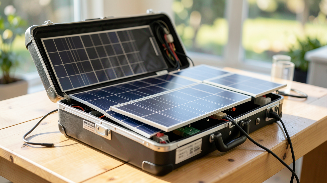 valise solaire ouverte affichant les critères essentiels pour bien choisir son modèle