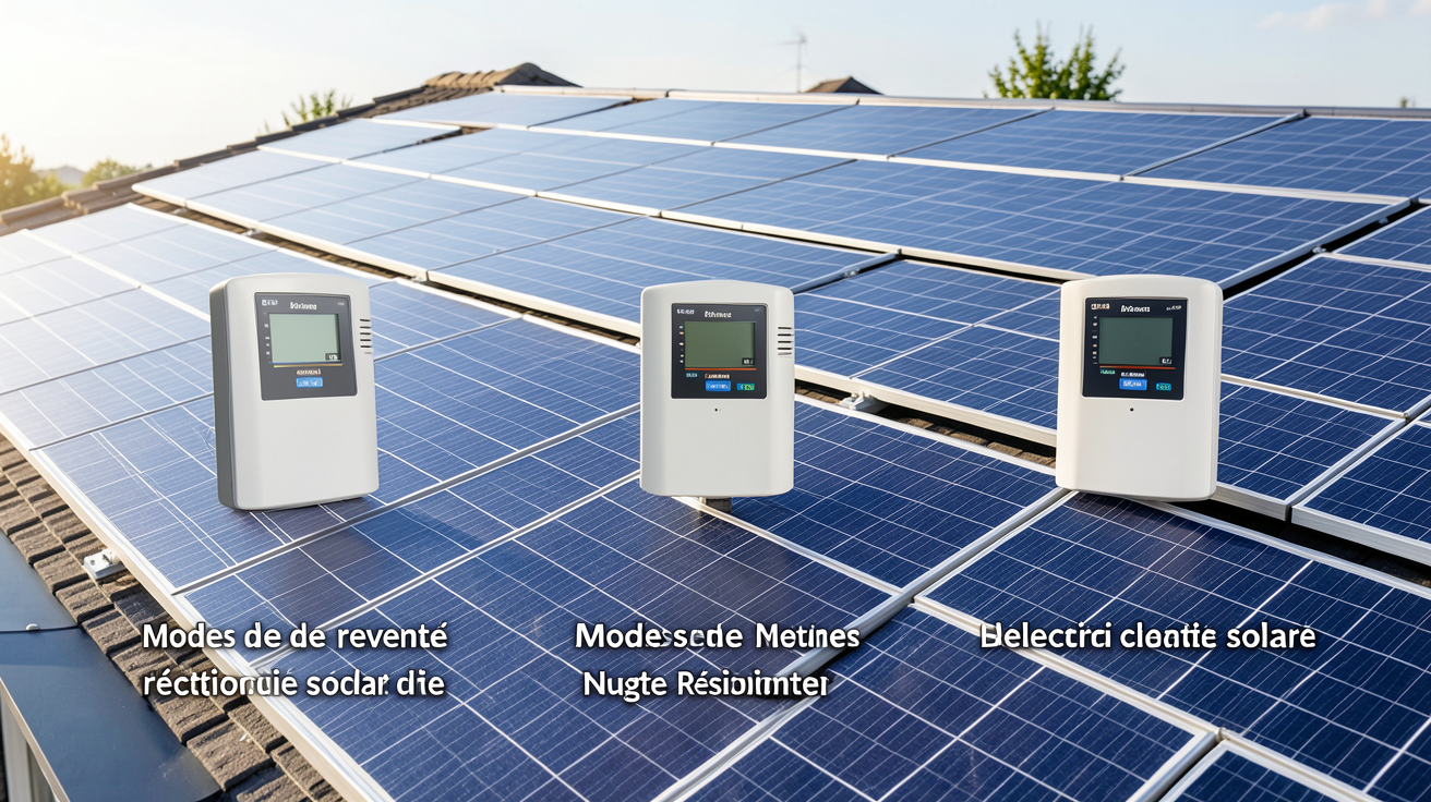 vente electricite panneau solaire illustration des trois modes de revente d'électricité solaire pour maximiser les revenus