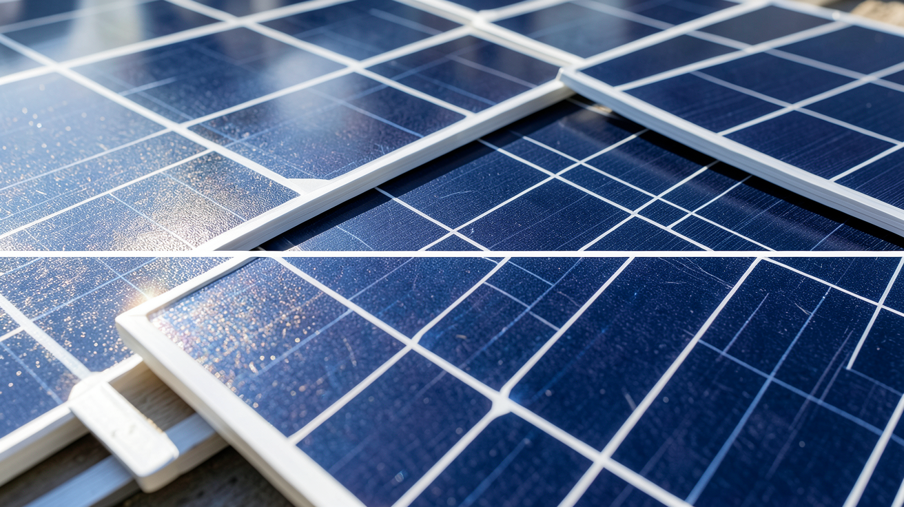 vente panneaux photovoltaique présentant une variété de modèles de panneaux solaires modernes.