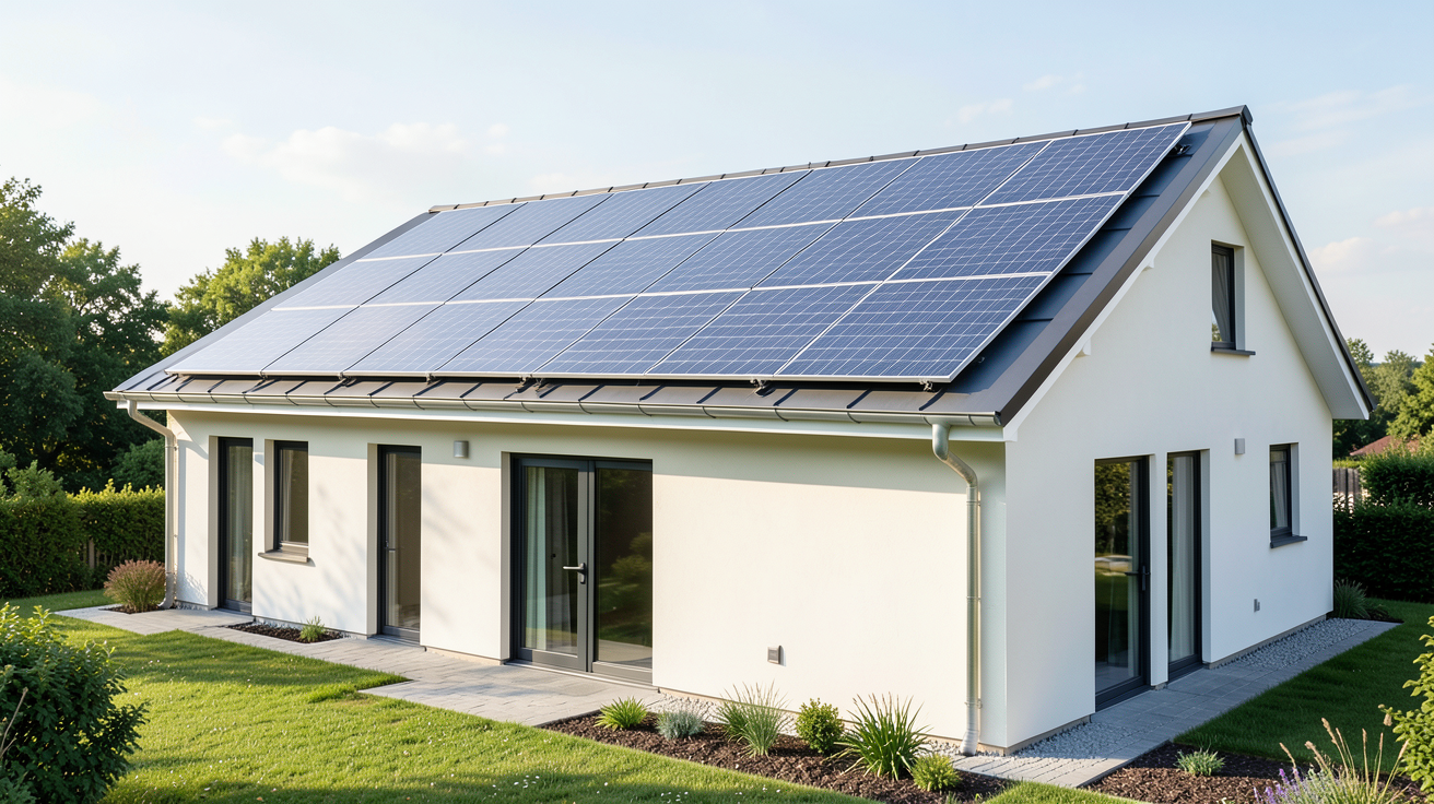 verlaine photovoltaique installation de panneaux solaires sur une maison moderne
