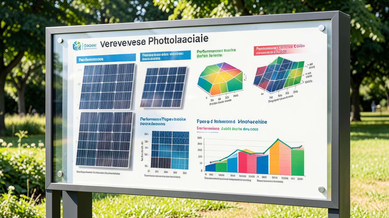 verre photovoltaïque présentant un tableau comparatif des performances et coûts des différents types de verre photovoltaïque