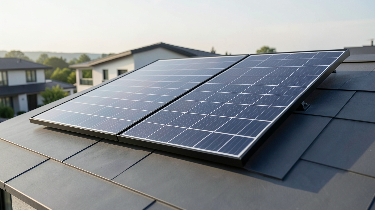 vertex s 405wc panneau solaire discret et élégant installé sur un toit moderne