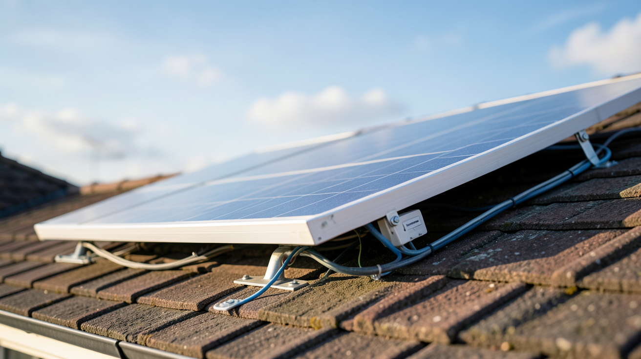 panneau solaire photovoltaïque Viessmann installé sur un toit de maison individuelle