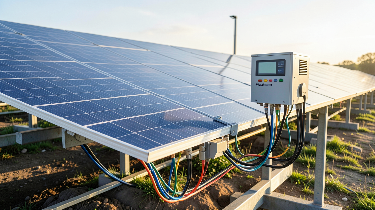 viessmann photovoltaique fonctionnement technique d'une installation avec panneaux solaires, onduleur et système de monitoring