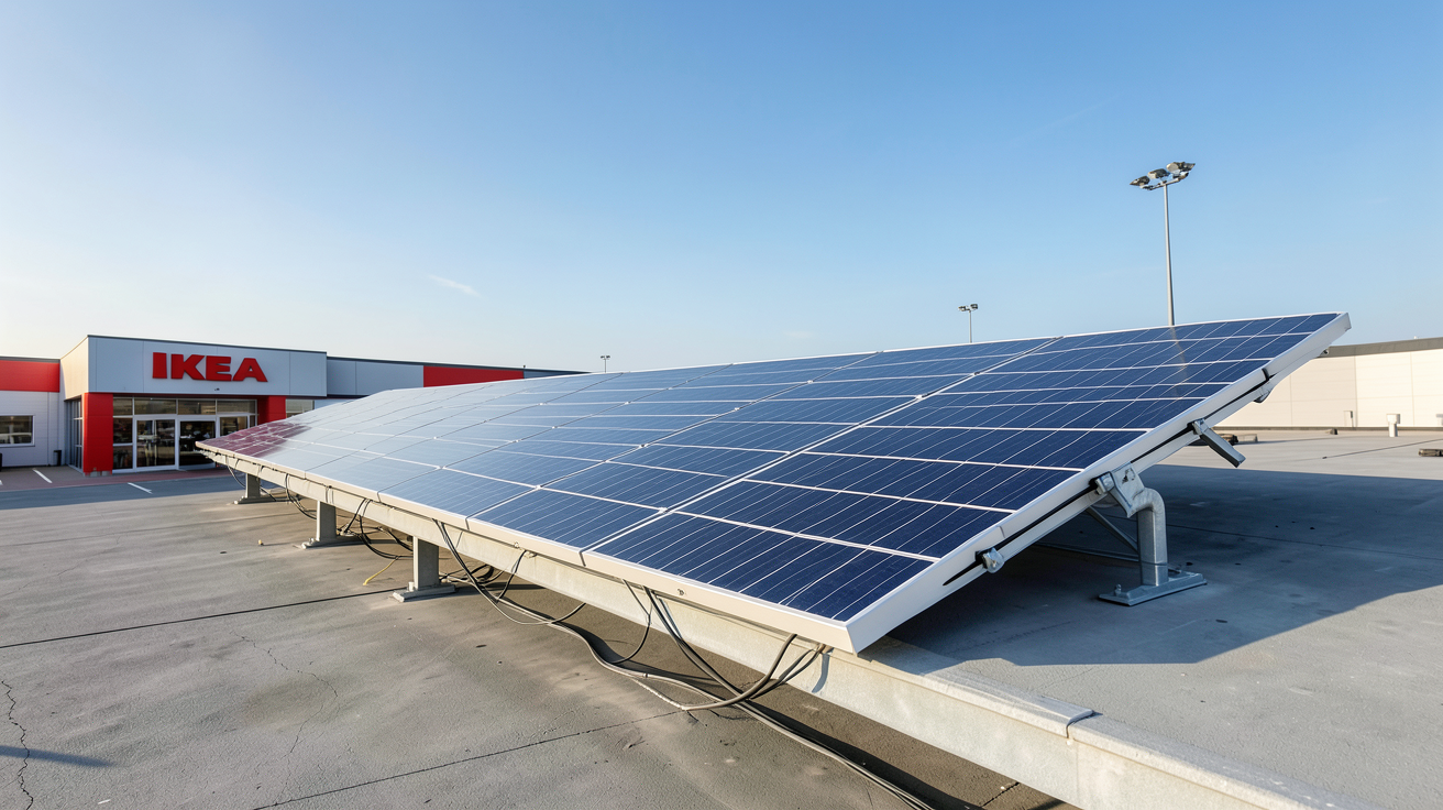 voltalia ikea performance et retour sur investissement d'un panneau solaire sur un toit de magasin