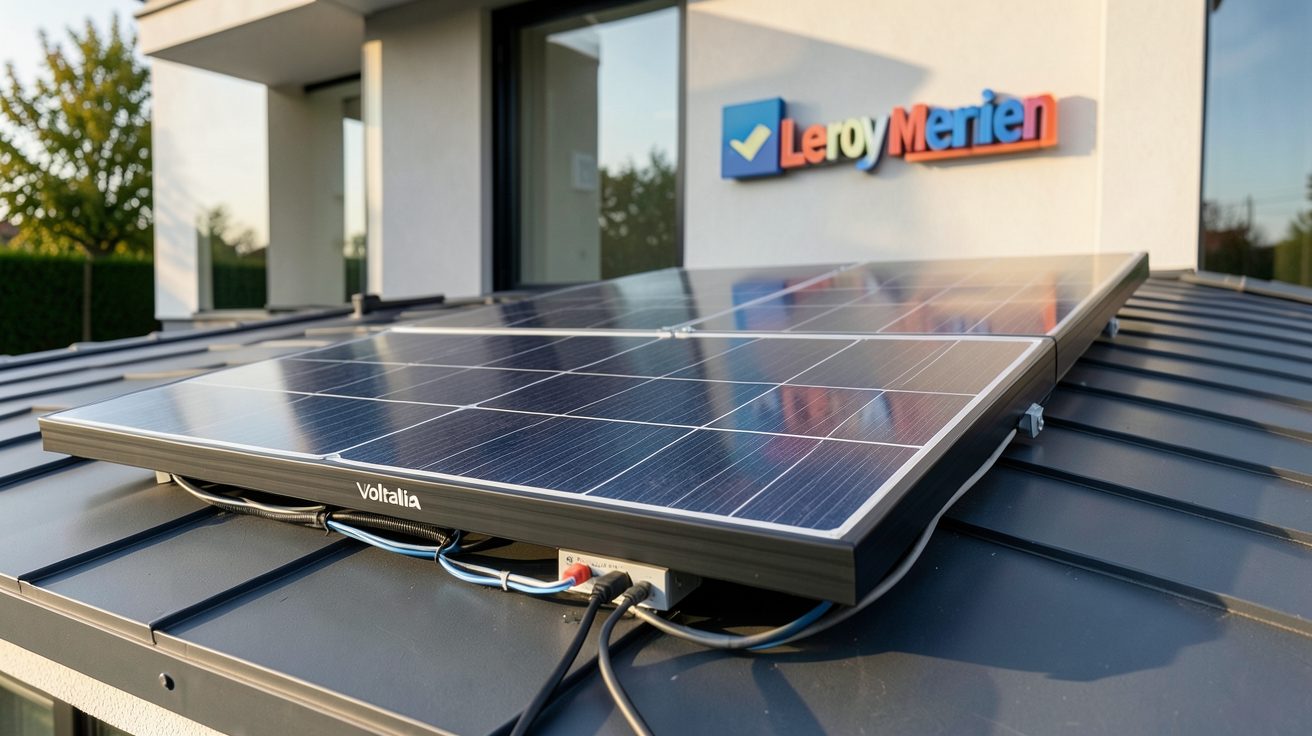 voltalia leroy merlin offre pour les particuliers avec panneau solaire sur toit de maison