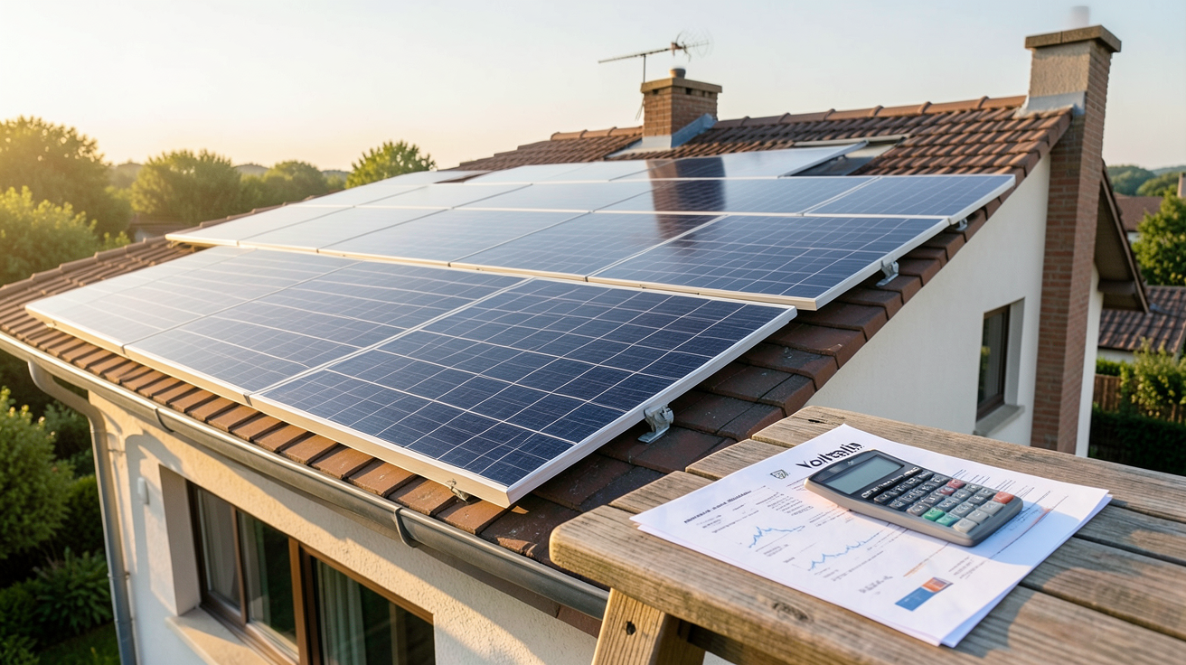 voltalia panneaux solaires installation sur toit avec documents financiers et calculatrices pour les aides 2024-2025