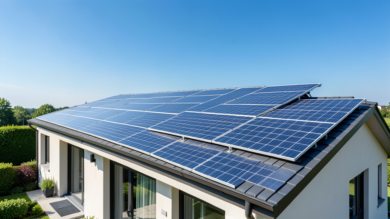 wattuneed solaire installé sur la toiture d'une maison moderne